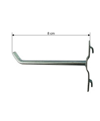 Haczyk do ścianki perforowanej 45st. średni dł 8cm FR3931