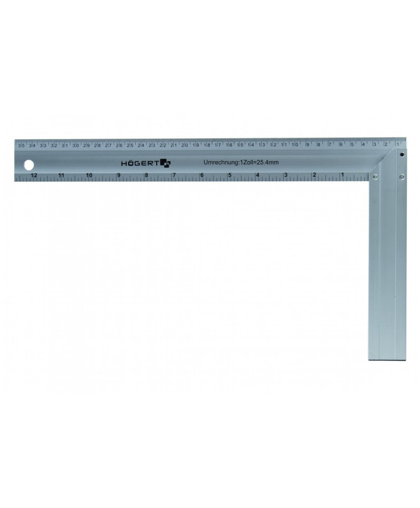 Kątownik stolarski aluminiowy 450×190 mm HT4M206 (23D)(S5)