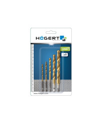 Högert Zestaw wierteł do metalu 5 szt., uchwyt HEX HT6D180  (5F) (S33)