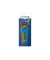 Klucze torx długie, kolorowe zestaw 9 szt. HT1W817 (8A)