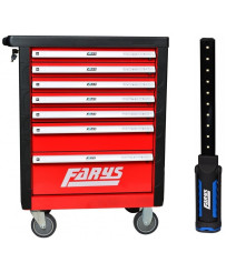 Szafka warsztatowa narzędziowa wózek czerwony + Latarka LED GRATIS   FR4033C + FR8072
