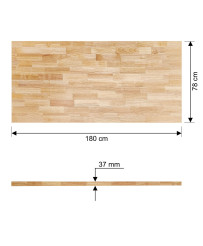 Blat drewniany 180cm x 78cm x 3,7cm  FR4089