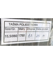 Taśma Poliestrowa 15,5/060, 900-1750 mb czarna bandówka TP1