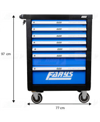 Szafka warsztatowa narzędziowa FR4033 wózek niebieska