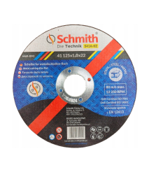 SCHMITH TARCZA DO CIĘCIA METALU 125x1 MOCNA Z DROBINAMI DIAMENTU - 25 sztuk  S41A-02 (16-3-A)