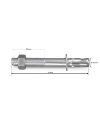 Kotwa do betonu Ø20x170mm Farys