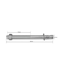 Kotwa Ø20x280mm Atestowana podnośnik dwukolumnowy Farys