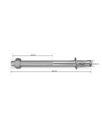 Kotwy 10szt kotwa Ø20x250mm podnośnik dwukolumnowy Farys