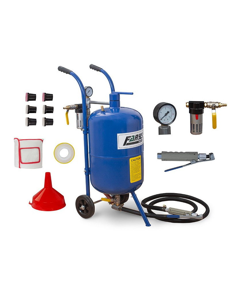 Piaskarka syfonowa oczyszczarka mobilna 38l zawory 1/2" FR7012 N - OUTLET