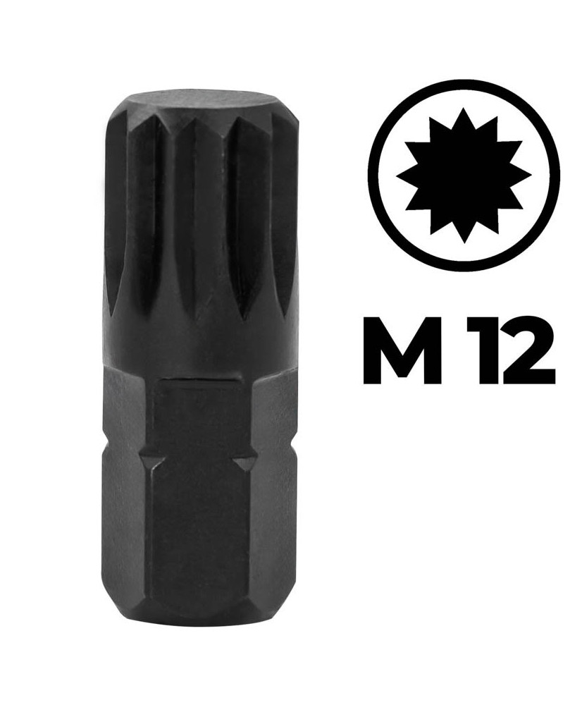 BIT KOŃCÓWKA GROT SPLINE M12 długość 30mm FR0480