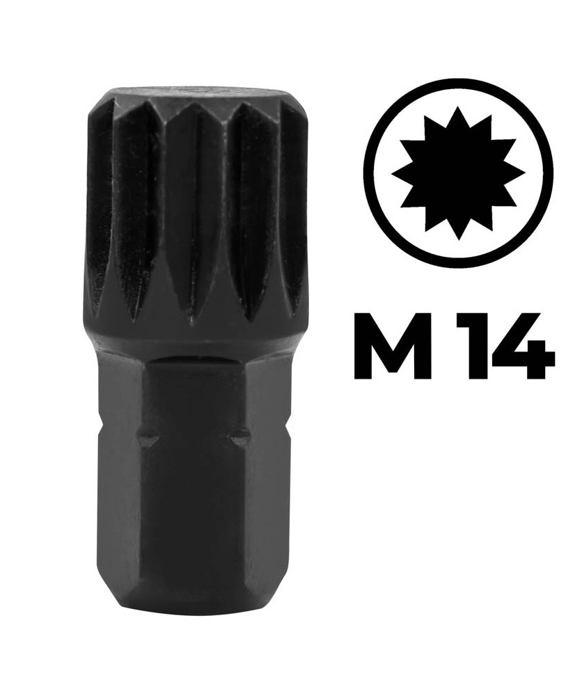 BIT KOŃCÓWKA GROT SPLINE M14 długość 30mm FR0481