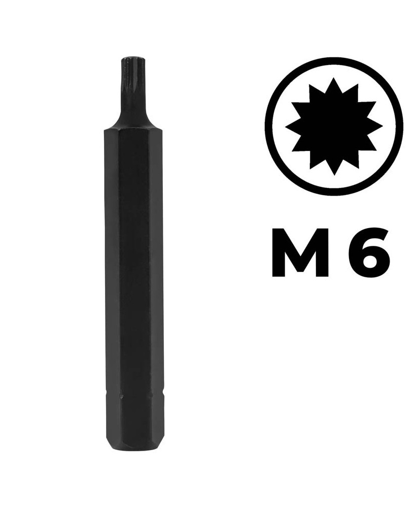 BIT KOŃCÓWKA GROT SPLINE M6 długość 75mm FR0486