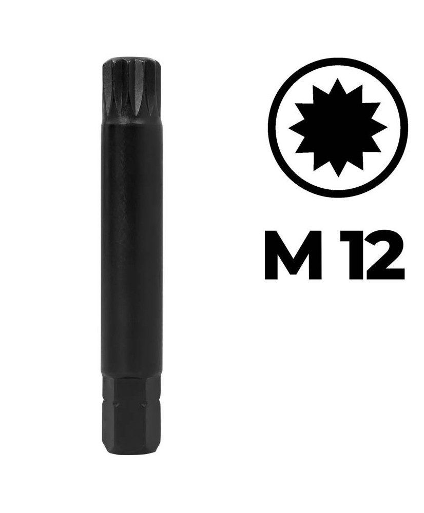 BIT KOŃCÓWKA GROT SPLINE M12 długość 75mm FR0489