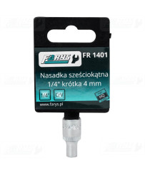 Nasadka 4mm 1/4"  sześciokątna krótka FR1401