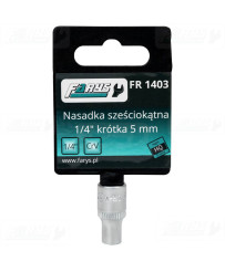 Nasadka 5mm 1/4"  sześciokątna krótka FR1403