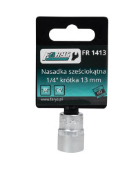 Nasadka 13mm 1/4"  sześciokątna krótka FR1413