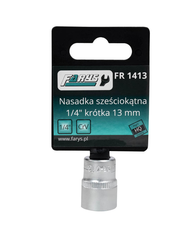 Nasadka 13mm 1/4"  sześciokątna krótka FR1413