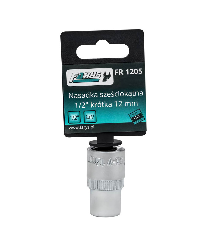 Nasadka 12mm 1/2"  sześciokątna krótka FR1205