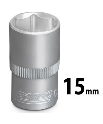 Nasadka 15mm 1/2"  sześciokątna krótka FR1208