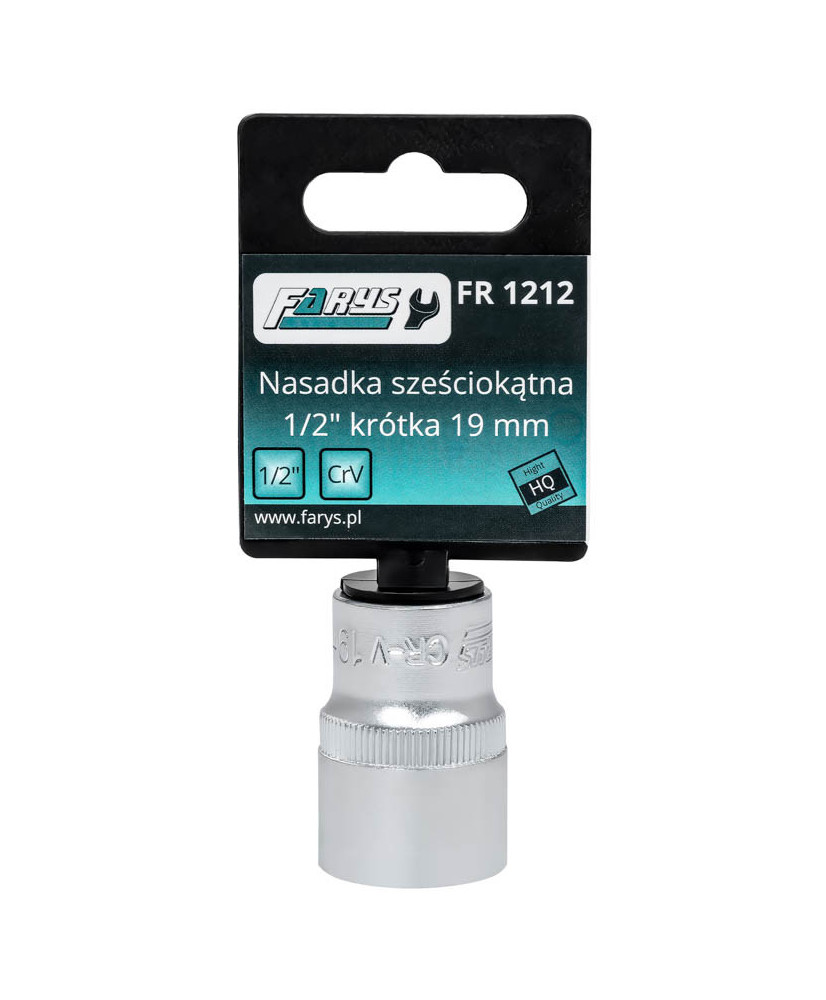 Nasadka 19mm 1/2"  sześciokątna krótka FR1212