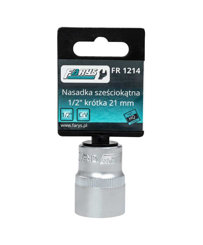 Nasadka 21mm 1/2"  sześciokątna krótka FR1214