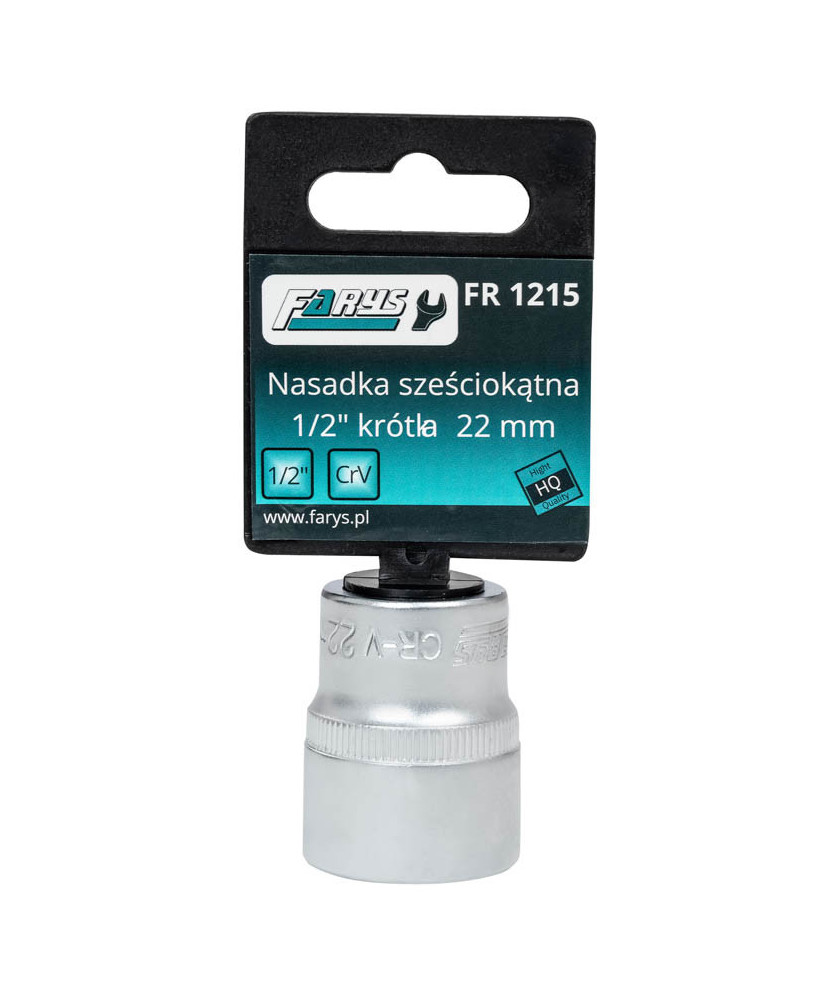 Nasadka 22mm 1/2"  sześciokątna krótka FR1215