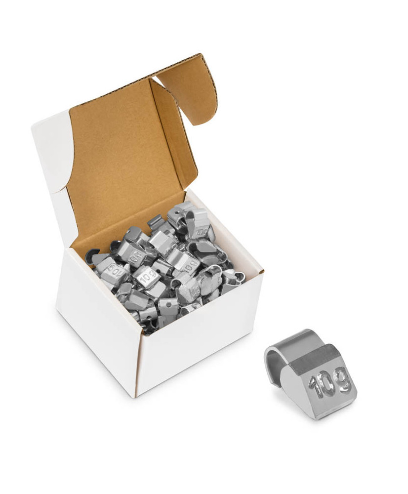 Ciężarki 10g ołowiane (Pb) nabijane do felg aluminiowych (ALU) opakowanie 100szt. Ciężarki 10g ołowiane (Pb) nabijane do felg aluminiowych (ALU) opakowanie 100szt.