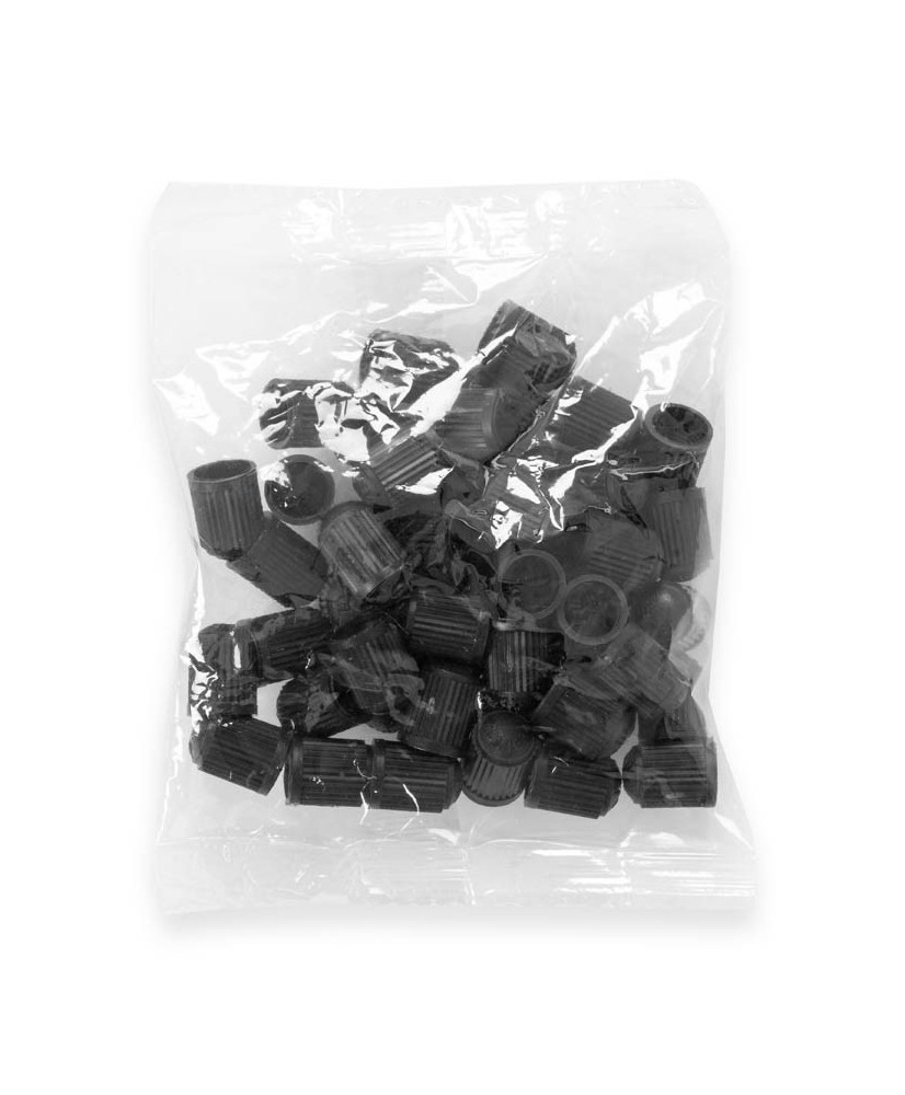 Kapturek zaworowy plastikowy czarny op.50 szt. FR0798