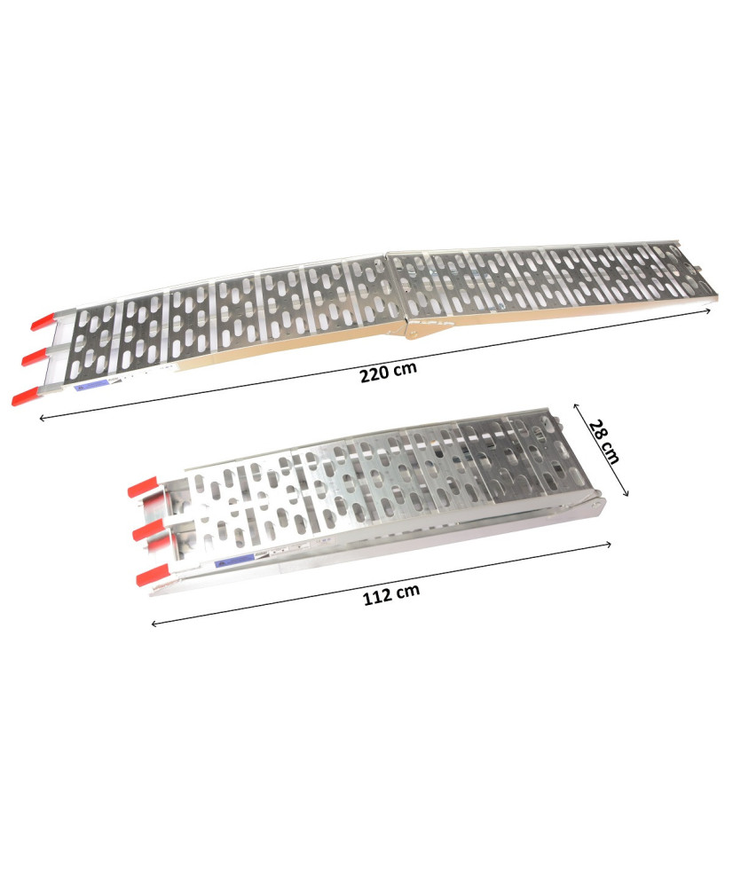 Rampa 1szt najazd podjazd aluminiowa składana 680kg FR9213-1