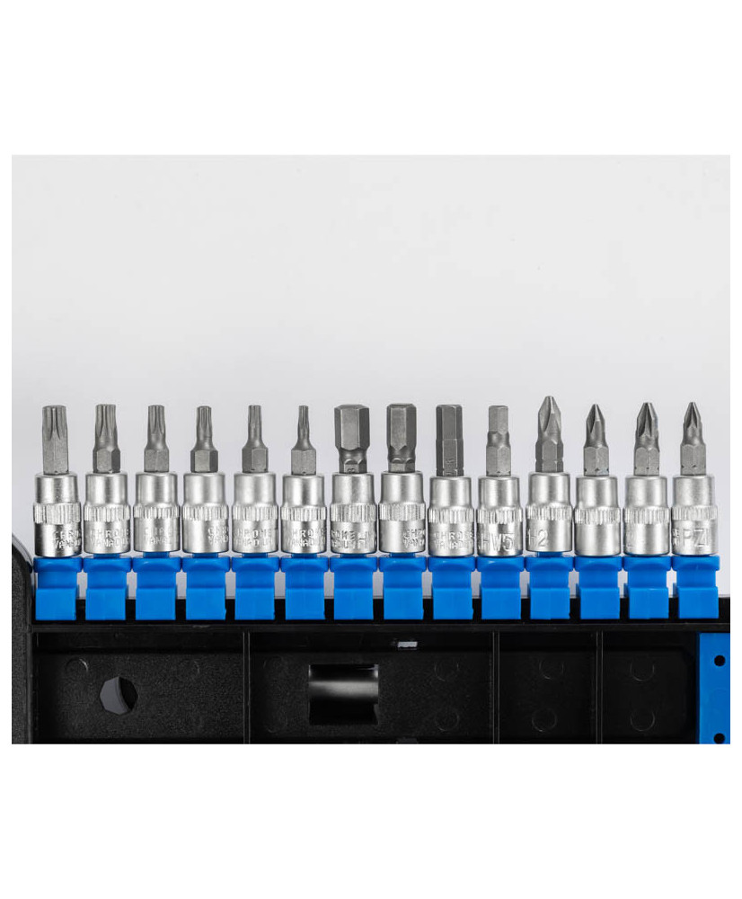 Zestaw nasadki torx bity imbus grzechotka 1/4 cala 28el FR2019