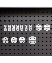 Duży stół warsztatowy z drewnianym blatem