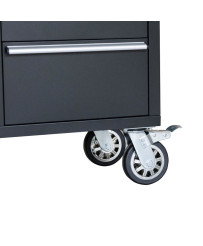 Duży stół warsztatowy z drewnianym blatem