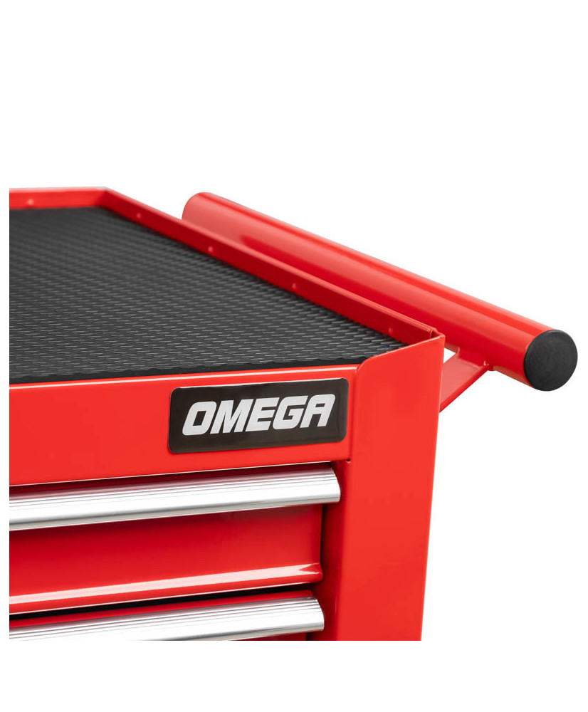 Czerwona szafka warsztatowa mobilny wózek narzędziowy 7 szuflad FR4027C OUTLET