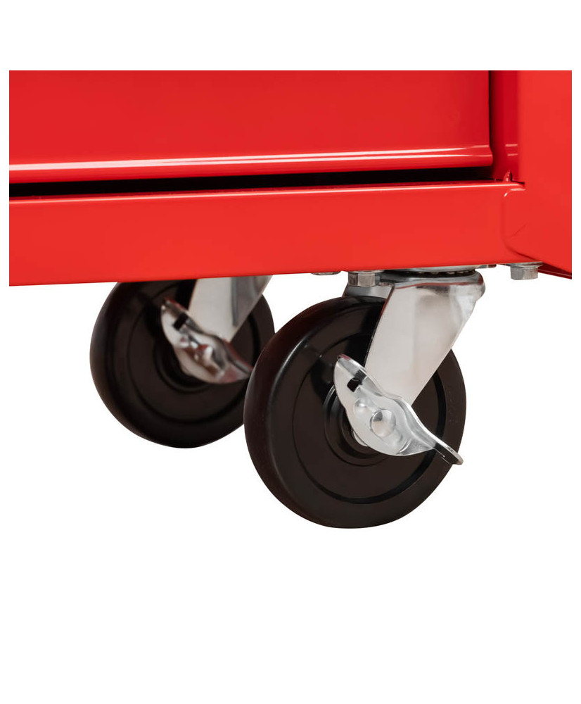 Czerwona szafka warsztatowa mobilny wózek narzędziowy 7 szuflad FR4027C OUTLET