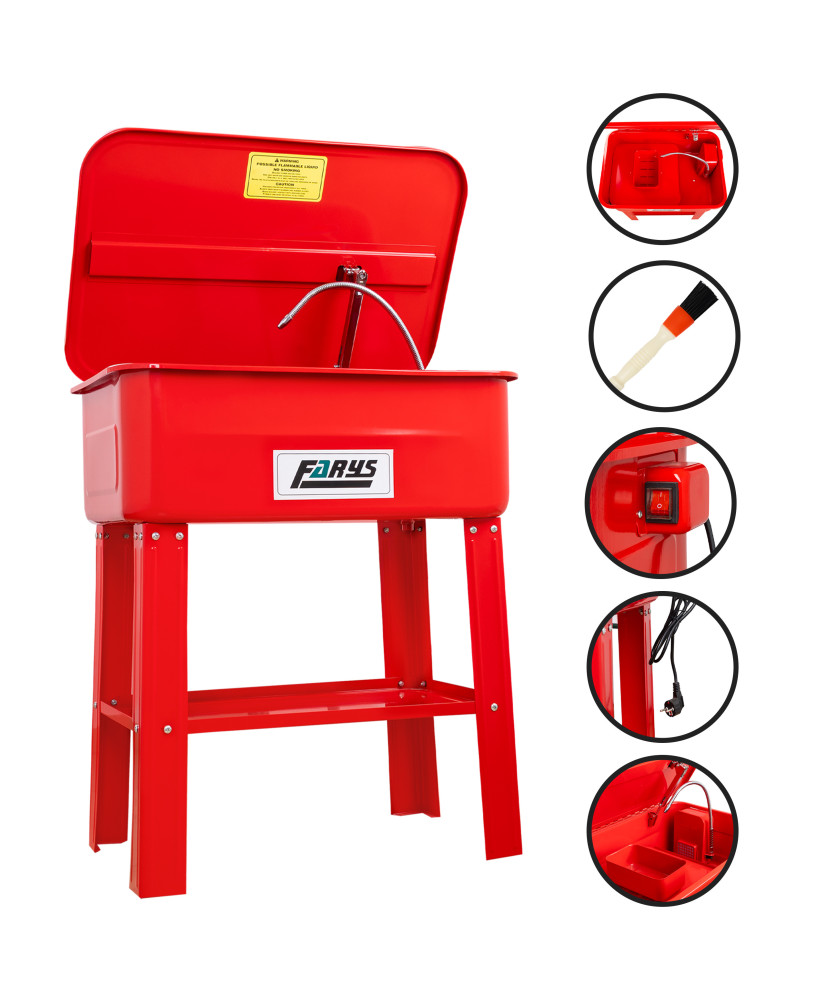 Myjka warsztatowa profesjonalna czerwona 80L FR8000 OUTLET