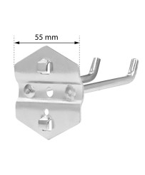 Haczyk do ścianki perforowanej podwójny dł 7cm FR3941