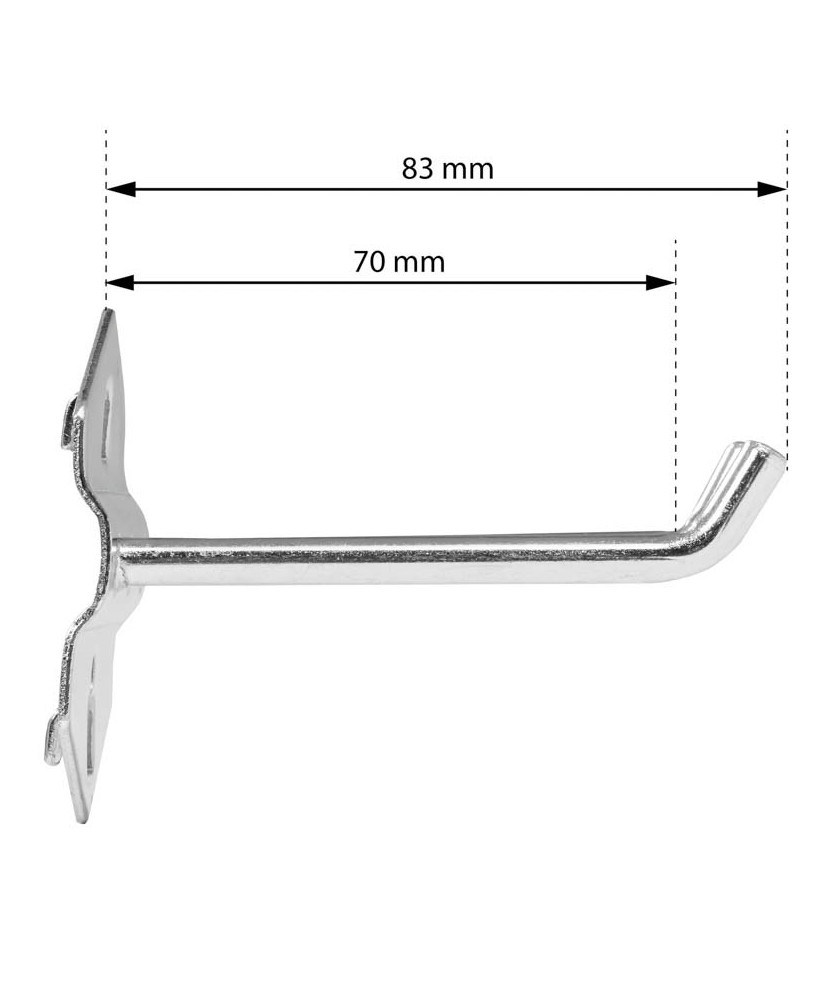 Haczyk do ścianki perforowanej podwójny dł 7cm FR3941