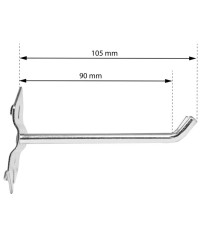 Haczyk do ścianki perforowanej podwójny dł 9cm FR3942