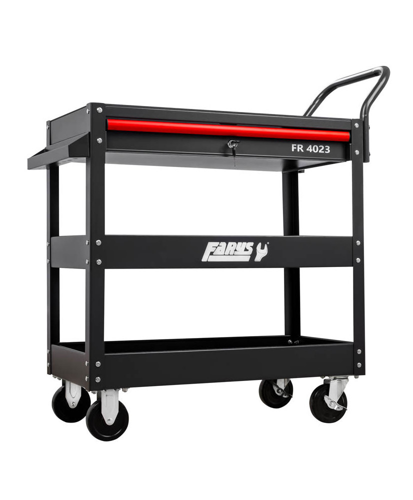Wózek narzędziowy warsztatowy serwisowy 3 półki szuflada  FR4023 OUTLET NOWY