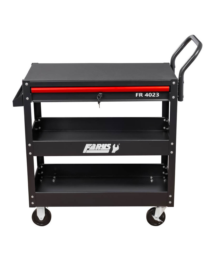Wózek narzędziowy warsztatowy serwisowy 3 półki szuflada  FR4023 OUTLET NOWY