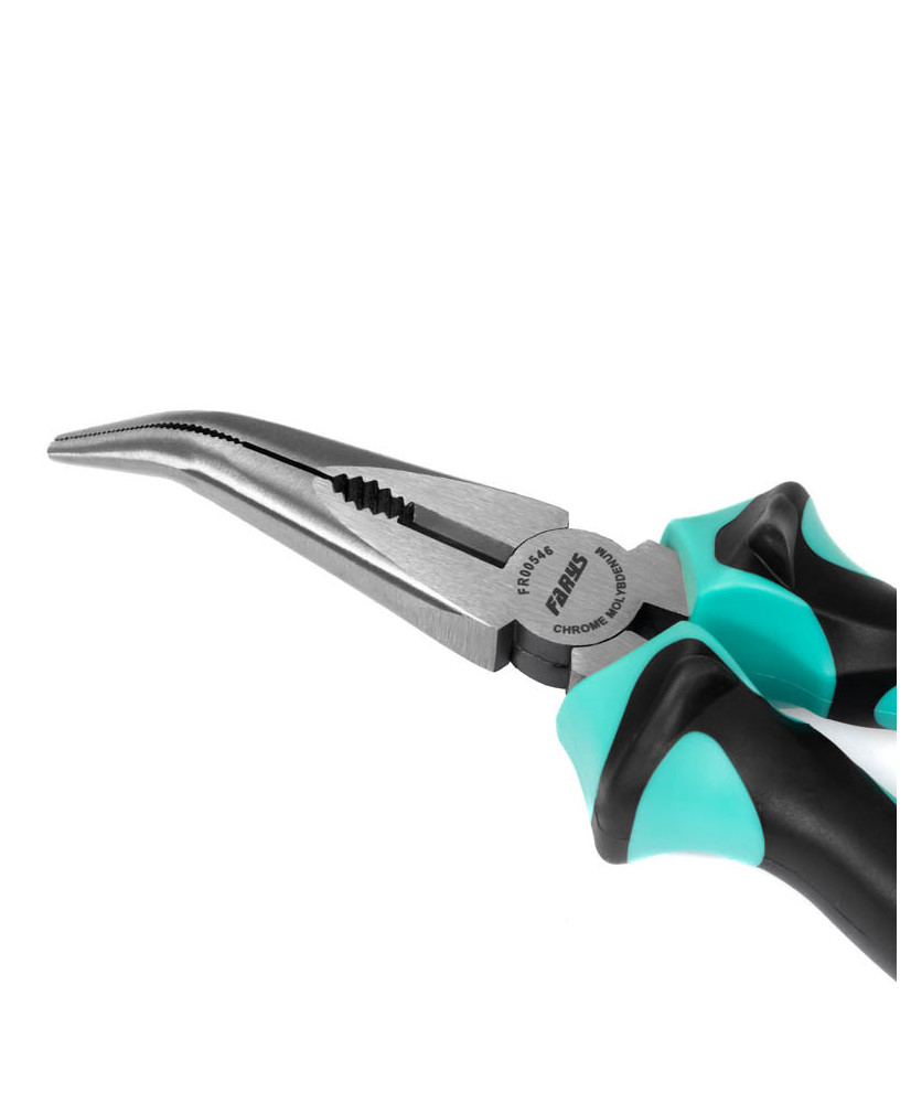 Szczypce wydłużone wygięte odgięte 200 mm FR00546