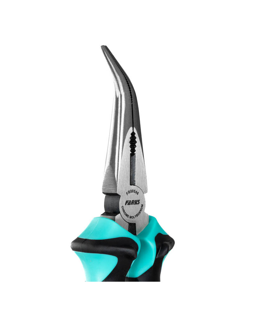 Szczypce wydłużone wygięte odgięte 200 mm FR00546