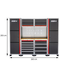 Zestaw meble warsztatowe na narzędzia regał szafka FR4070 - OUTLET