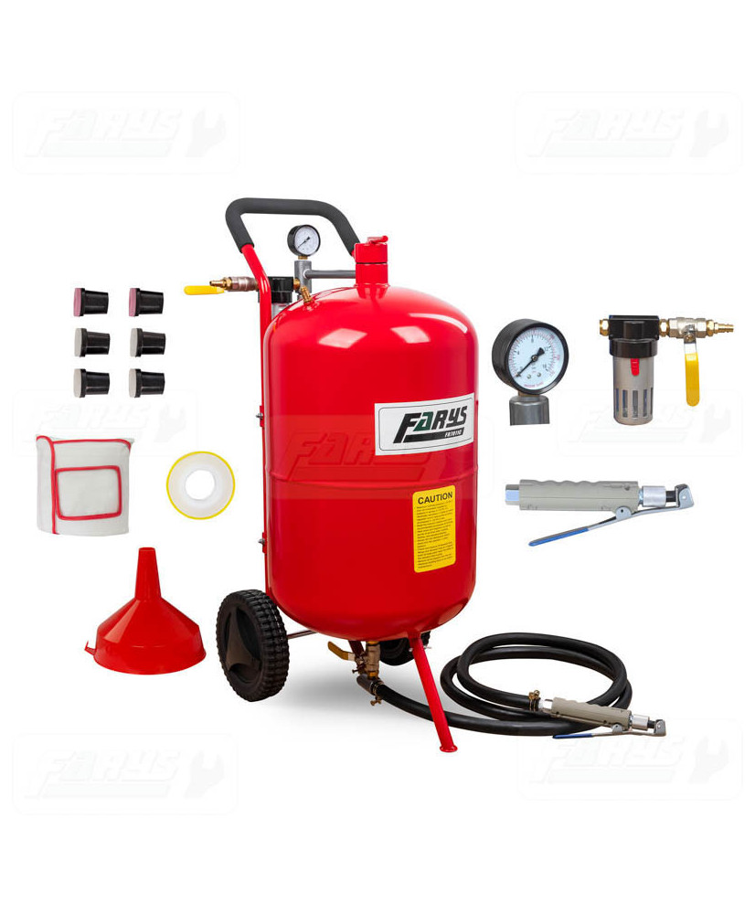 Piaskarka syfonowa 76l z zaworami i wężem 1/2" FR7011C - OUTLET