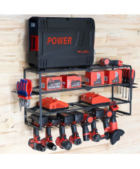 Wieszak z półka na elektronarzędzia mocny duży XXL Makita Milwaukee FR9262