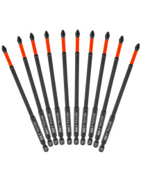 10x Bity WKRĘTARKI MAGNETYCZNE PH2 150 mm Końcówki wkrętakowe Groty FR2356