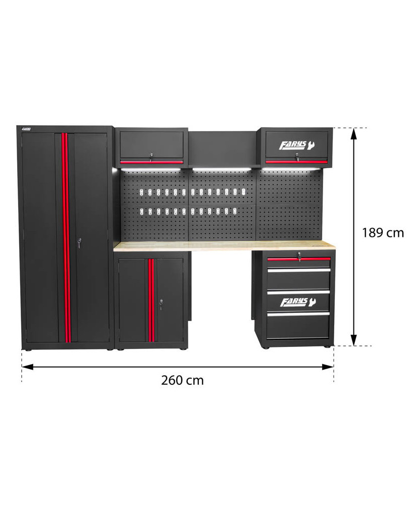 Meble garażowe warsztatowe  Regał szafka do warsztatu garażu LED FR4110 - OUTLET
