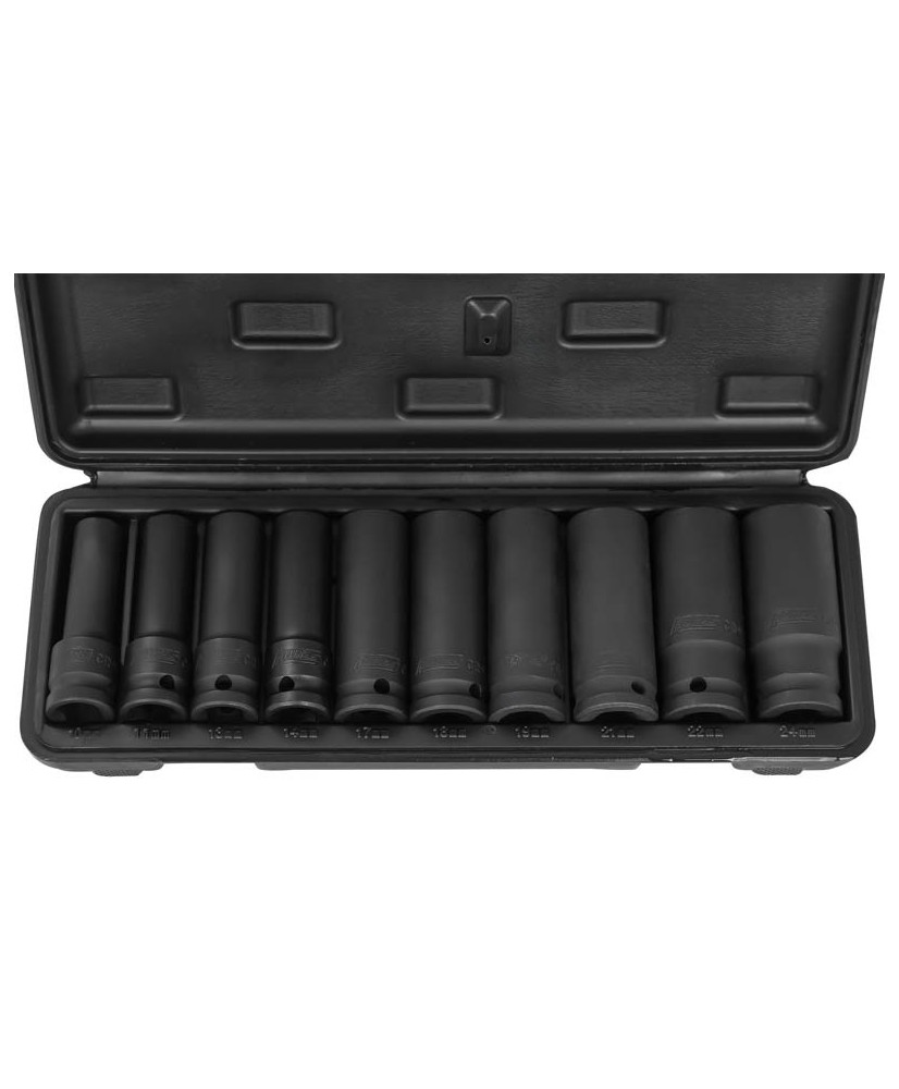 Nasadki udarowe długie 10-24 mm 10 szt. Farys FR2561