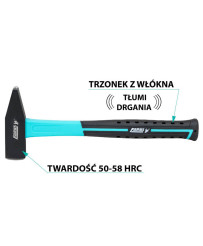 Zestaw młotków ślusarskich z włókna szklanego młotki 300g, 500g, 800g - FR9782, FR9784, FR9786