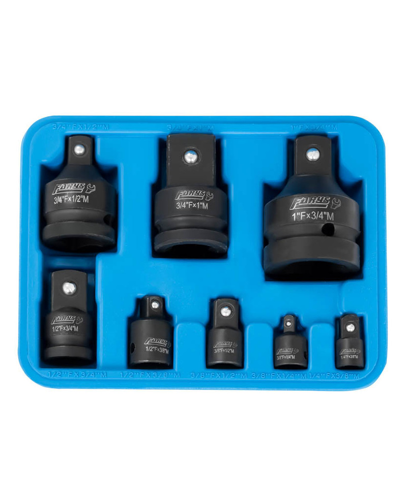 Zestaw redukcje udarowe 1/4,1/2, 3/4, 3/8,1cal 8el FR2345